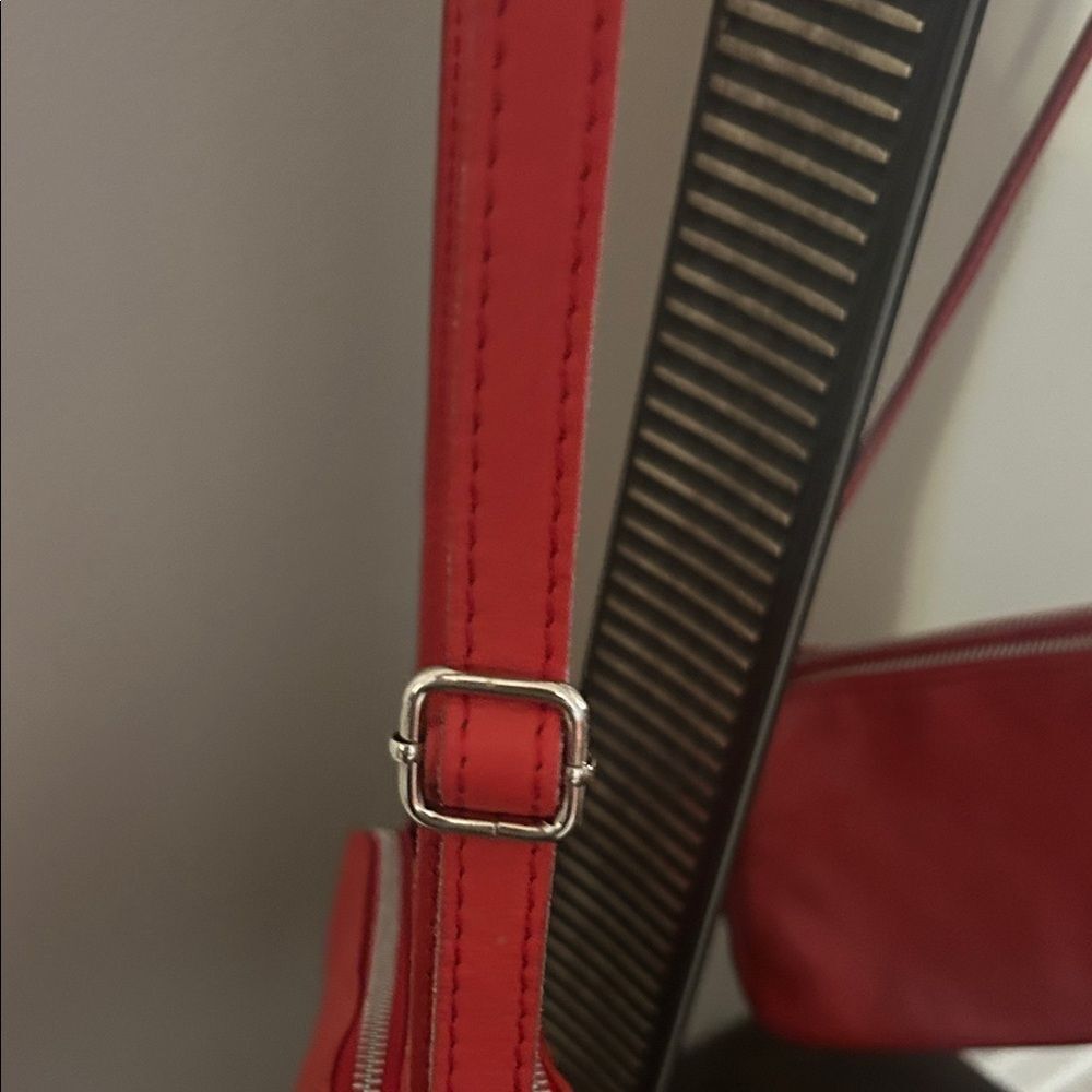 Borse in Pelle made in Italy genuine Elegant genuine soft leather red crossbody - Picture 4 of 15